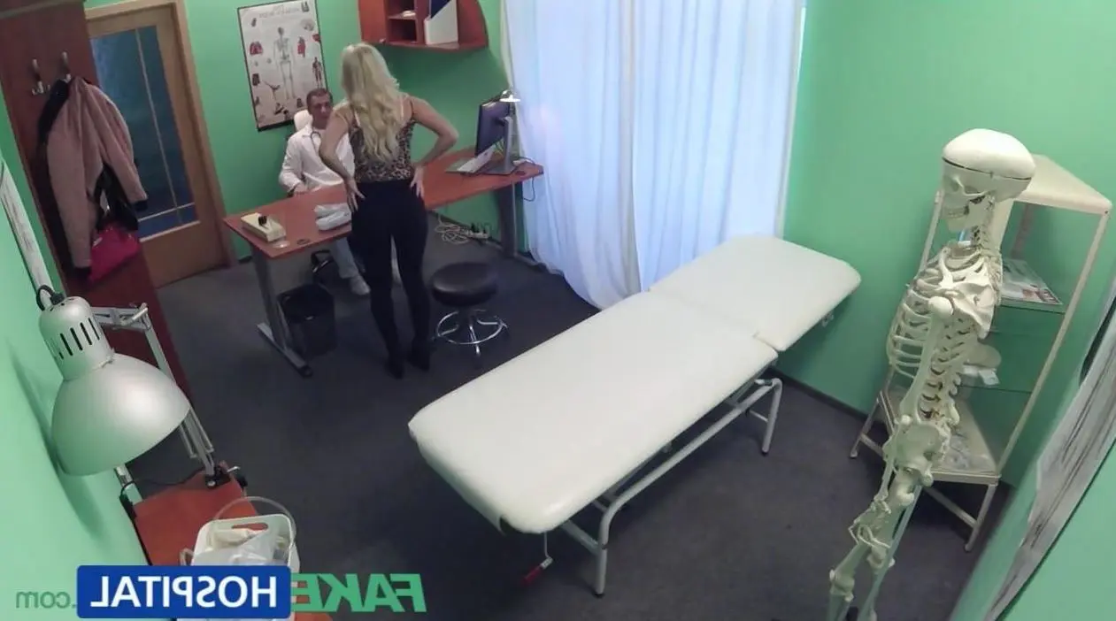Fake Hospital Blonde patient gives blowjob before fucking pic