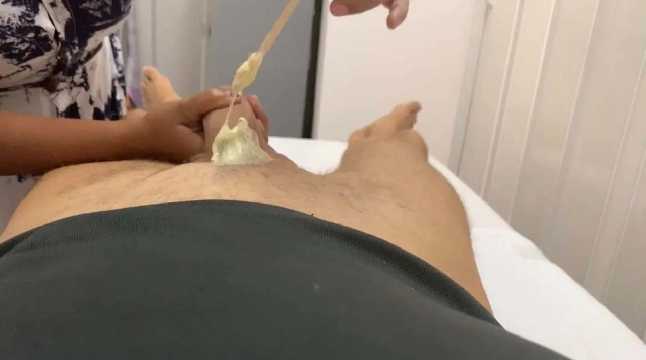 Big Cock gets a brazilian wax by a busty Thai Milf part 1