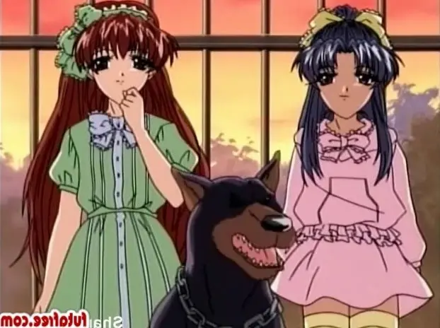 Dog Hentai Lesbian - Chained hentai girl fucked by a dog - Sunporno